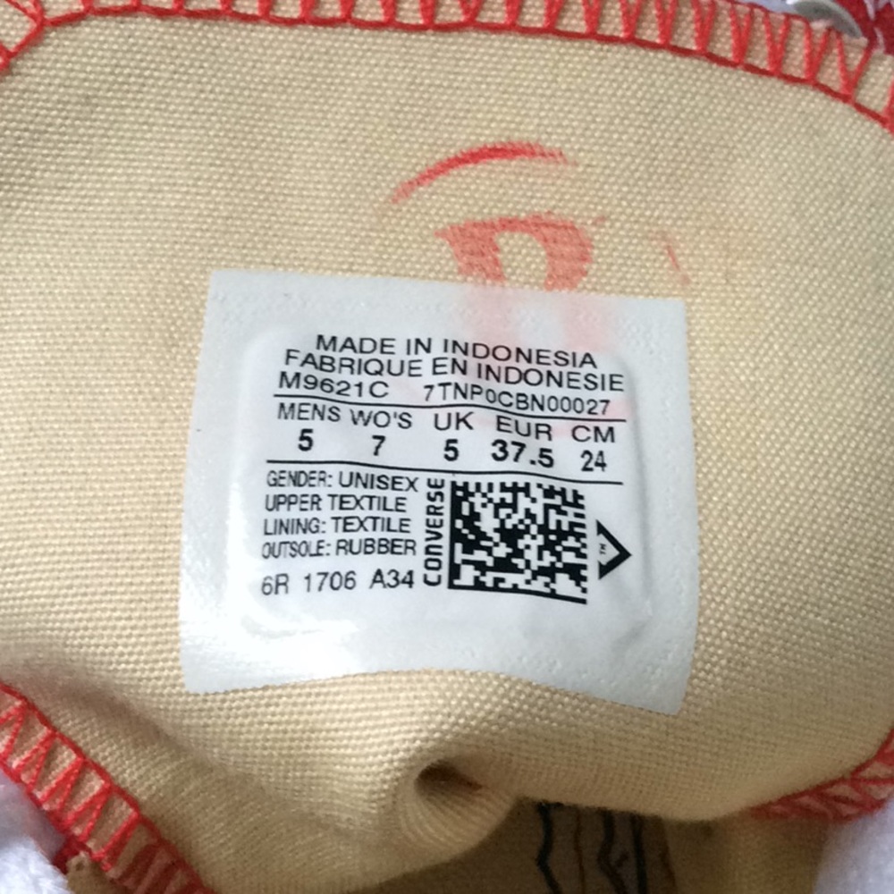 NWT Converse 🔥Adult Fabric AllStar Red HT W AUTHE - Picture 8 of 8